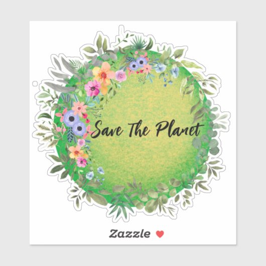 De planeet opslaan sticker (Vel)