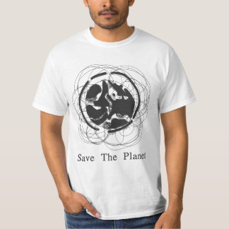De planeet opslaan t-shirt