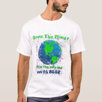 De planeet opslaan t-shirt