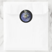 De planeet ronde sticker (Tas)