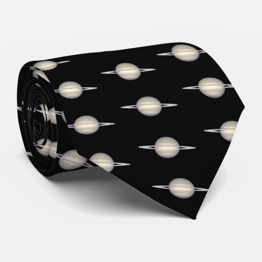 De planeet Saturn Stropdas (Opgerold)