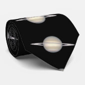 De planeet Saturn Stropdas (Opgerold)