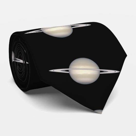 De planeet Saturn Stropdas (Opgerold)