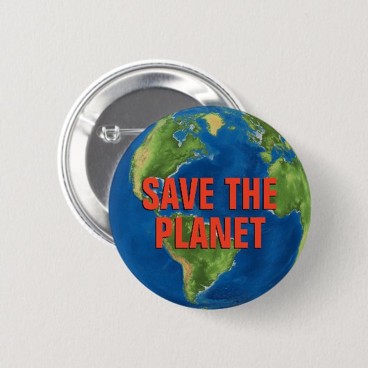 De Planet™-Button opslaan Ronde Button 5,7 Cm (Voorkant /achterkant)