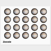De Planet Jupiter Ronde Sticker (Vel)
