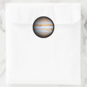 De Planet Jupiter Ronde Sticker (Tas)