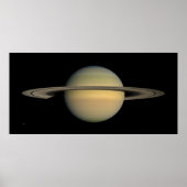 De Planet Saturn tijdens de Equinox Poster (Voorkant)