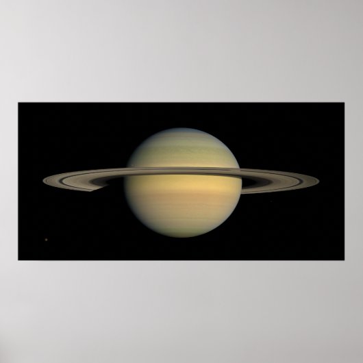 De Planet Saturn tijdens de Equinox Poster (Voorkant)