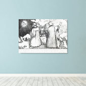 De planetaire systemen canvas afdruk (Insitu (Houten vloer))