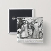 De planetaire systemen vierkante button 5,1 cm (Voorkant /achterkant)