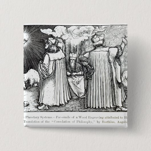 De planetaire systemen vierkante button 5,1 cm (Voorkant)