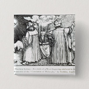 De planetaire systemen vierkante button 5,1 cm