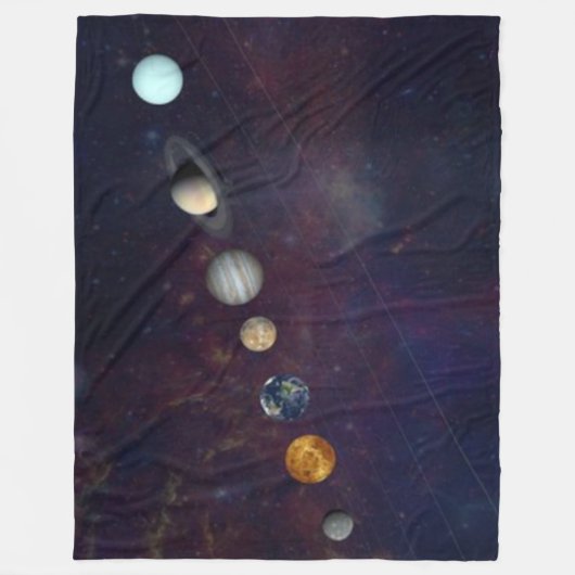 DE PLANETEN 2 FLEECE DEKEN (Voorkant)