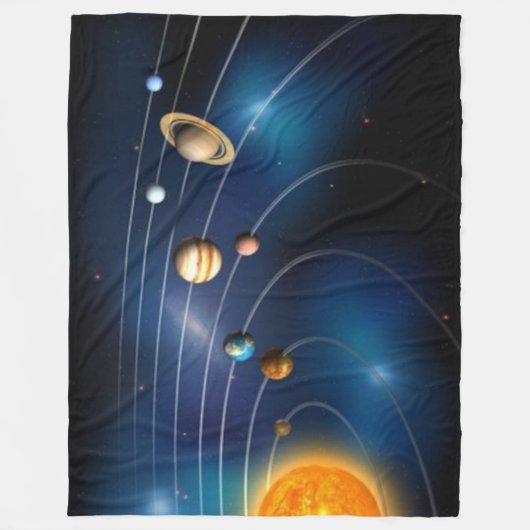 DE PLANETEN FLEECE DEKEN (Voorkant)