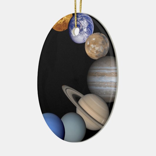 De planeten van het zonnestelsel. keramisch ornament (Links)