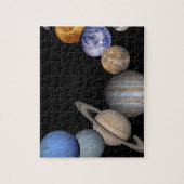 De planeten van het zonnestelsel. legpuzzel (Verticaal)
