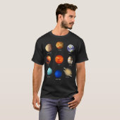 De planeten van ons zonnestelsel t-shirt (Voorkant volledig)
