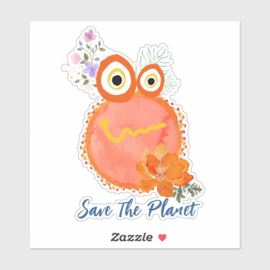 De planetsticker opslaan sticker (Vel)