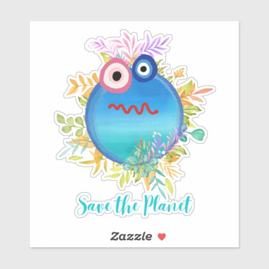 De planetsticker opslaan sticker (Vel)