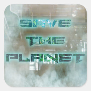 De planetsticker opslaan vierkante sticker