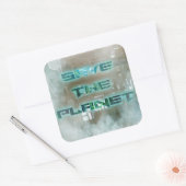 De planetsticker opslaan vierkante sticker (Envelop)