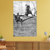 De plank uitlaten canvas afdruk (Insitu (Woonkamer))