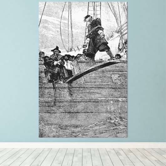 De plank uitlaten canvas afdruk (Insitu (Houten vloer))