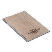 De plank van het hout ziet Oude Sjabloon van het M Notitieboek (Rechterzijde)