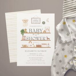 De planken vullen | Boho baby shower voor een kind