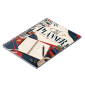 De Planner Navy Rode Botanische Notitieboek (Linkerzijde)