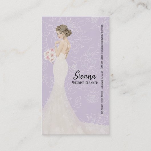 De Planner van de bruiloft kiest achtergrondkleur Visitekaartje (Voorkant)