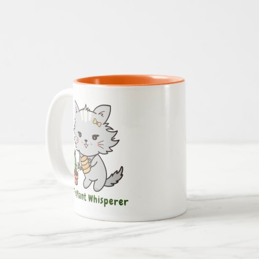 De Plant Whisperer Persian Cat Mokken en Cups (Voorkant links)