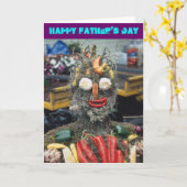 De plantaardige Kaart van Vaderdag van het Man (Gele Bloem)