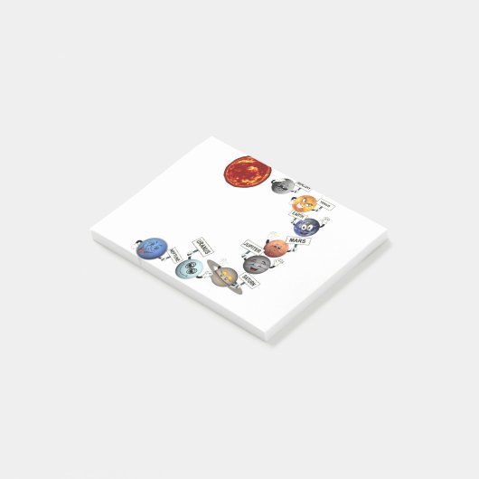 DE PLANTEN IN ONS SOLAIRE SYSTEEM POST-IT® NOTES (Schuin)