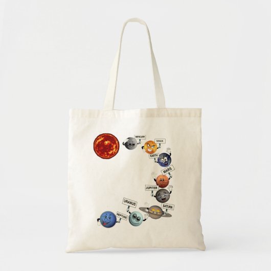 DE PLANTEN IN ONS SOLAIRE SYSTEEM TOTE BAG (Voorkant)