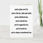 "De planten?" Moederdagkaart Kaart (Voorkant)