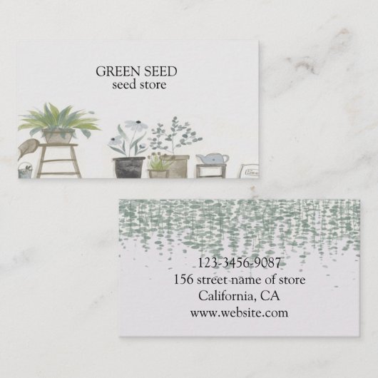 De Planten Visitekaartje (Voorkant / Achterkant)