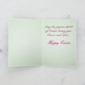 De Planter van de paashaas in het Groene Venster Feestdagen Kaart (Binnen)