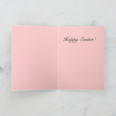 De Planter van de paashaas in het Roze Venster van Feestdagen Kaart (Binnen)