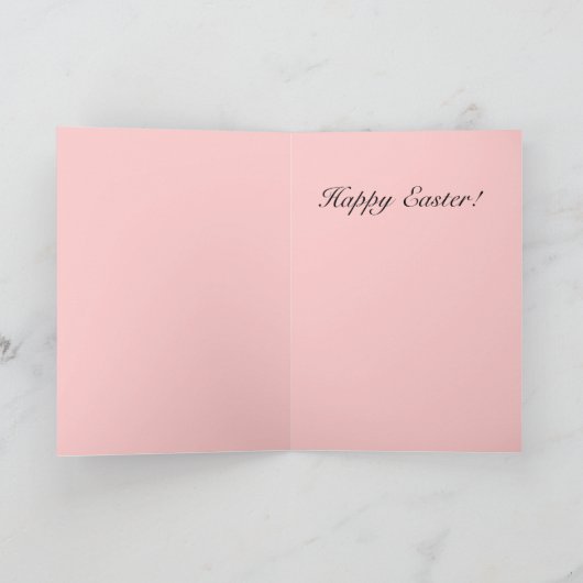 De Planter van de paashaas in het Roze Venster van Feestdagen Kaart (Binnen)