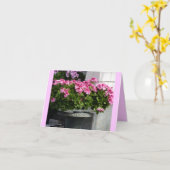 De Planter van geraniums Kaart (Gele Bloem)