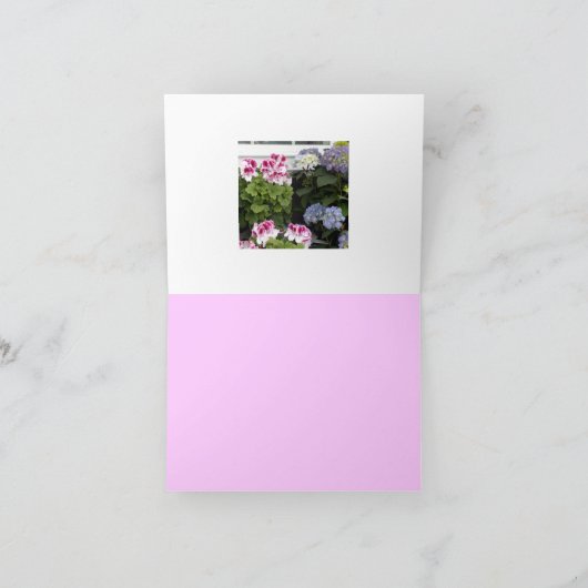 De Planter van geraniums Kaart (Binnen)