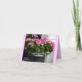 De Planter van geraniums Kaart (Voorkant)