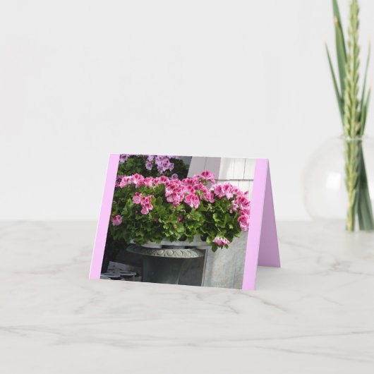 De Planter van geraniums Kaart (Voorkant)