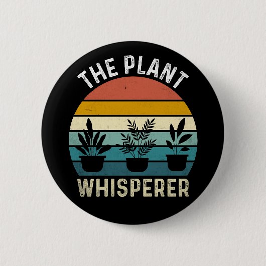 De Plantfluisteraar Grappig Ronde Button 5,7 Cm (Voorkant)