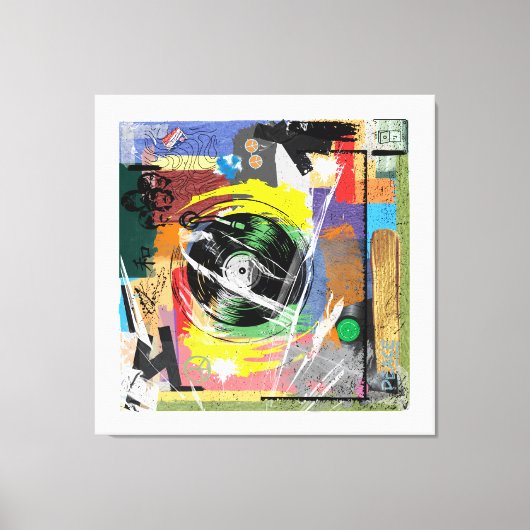 De platenspeler van de Ole Canvas Afdruk (Voorkant)