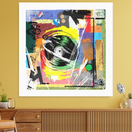 De platenspeler van de Ole Canvas Afdruk (Insitu (Woonkamer))