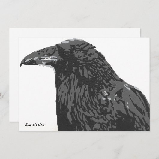 De platte Kaart van Raven (Voorkant / Achterkant)