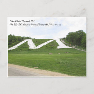 De Platte Mound M, Platteville Wi-Briefkaart Briefkaart