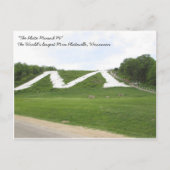 De Platte Mound M, Platteville Wi-Briefkaart Briefkaart (Voorkant)